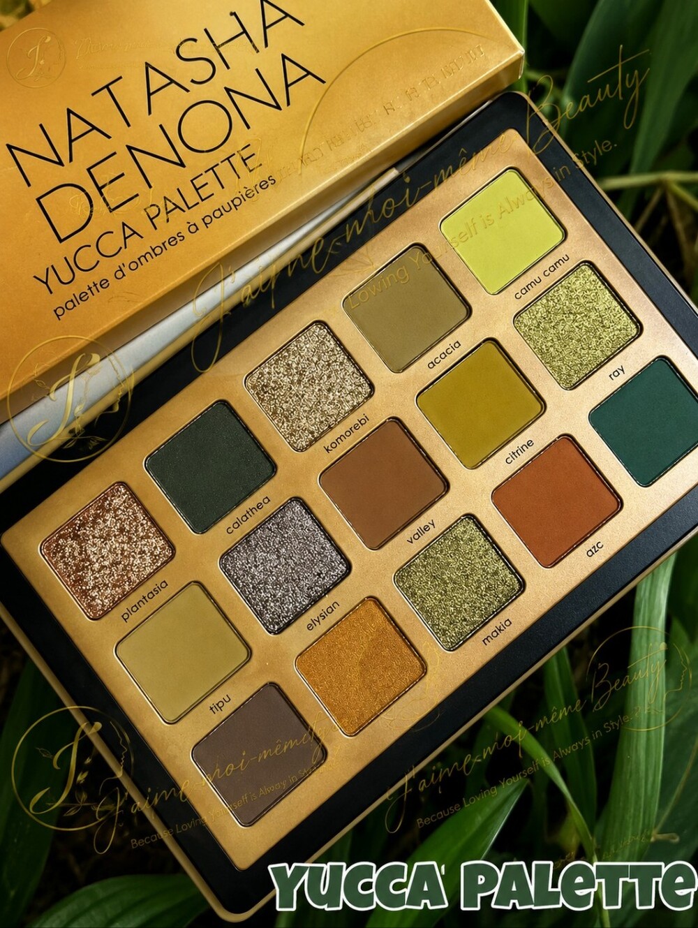 Natasha Denona Yucca Eyeshadow Palette- Greens, Yellows, Browns Shimmers - NEW